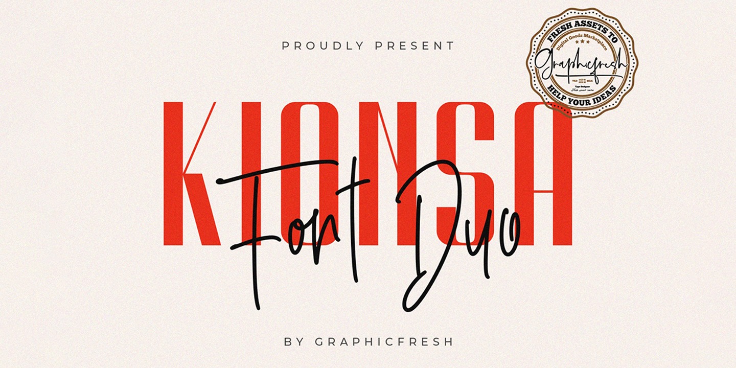Kionsa Condensed Font preview